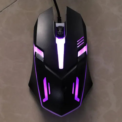 Ratón con cable USB para deportes electrónicos, ratón LED colorido para juegos