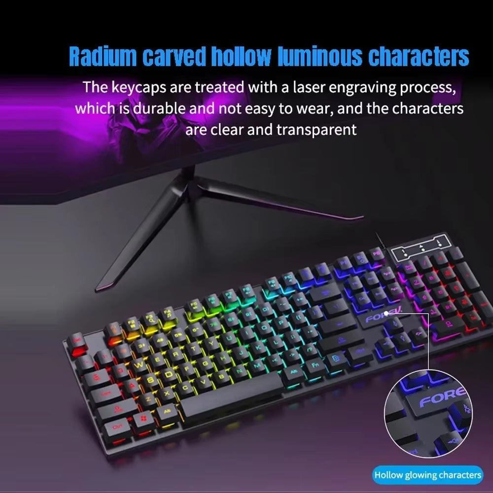 Combo Gamer Pro 104 – Teclado + Mouse LED