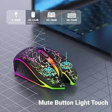 Ratón inalámbrico Bluetooth ratón para juegos de modo Dual, ratón silencioso de 6 botones para MacBook, tableta, ordenadores portátiles